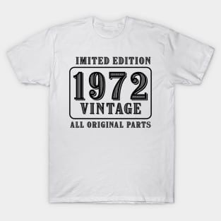 All original parts vintage 1972 limited edition birthday T-Shirt